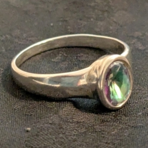 New 925 Solid Sterling Silver Ring with Mystic Quartz Size 7 - Picture 4 of 8
